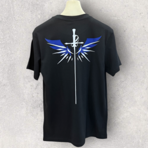 2 Colored Winged Sword Black T-Shirt